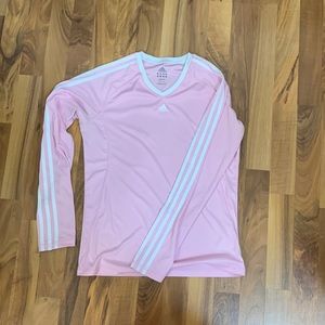 Light pink Adidas soccer style long sleeve shirt size M